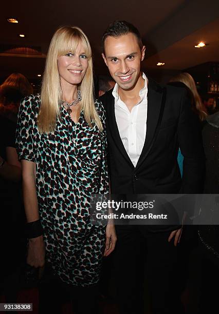 Claudia Schiffer and Daniel Funke attend the IHT Luxury Conference cocktail by IMG at Grill Royal on November 17, 2009 in Berlin, Germany.