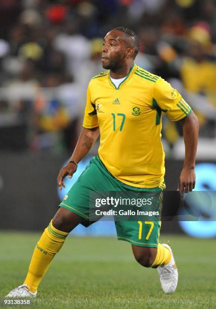 Benni McCarthy of South Africa looks on during the International Friendly match between South Africa and Jamaica at Vodacom Park on November 17, 2009...