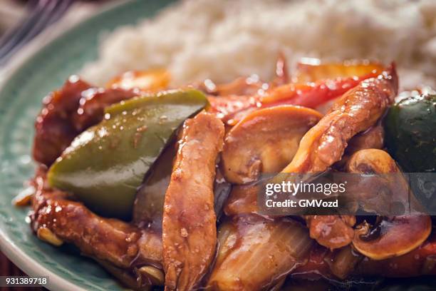 spicy kung pao chicken - kung pao stock pictures, royalty-free photos & images