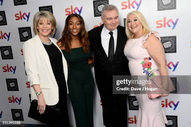 Ruth Langsford, Alexandra Burke, Eamonn Holmes and Vanessa Feltz attend the TRIC Awards 2018 held at The Grosvenor House Hotel on March 13, 2018 in...