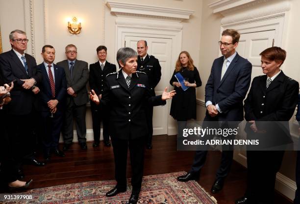 Metropolitan Police Commissioner Cressida Dick thanks attendees, including MP Tobias Ellwood , who recieved a bravery award in recognition for his...