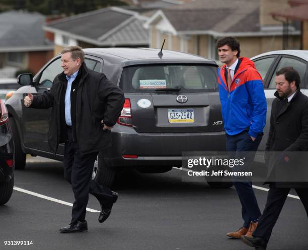 Republican Congressional Candidate Rick Saccone arrives to vote in the special election to fill the 18th Congressional District seat vacated by...