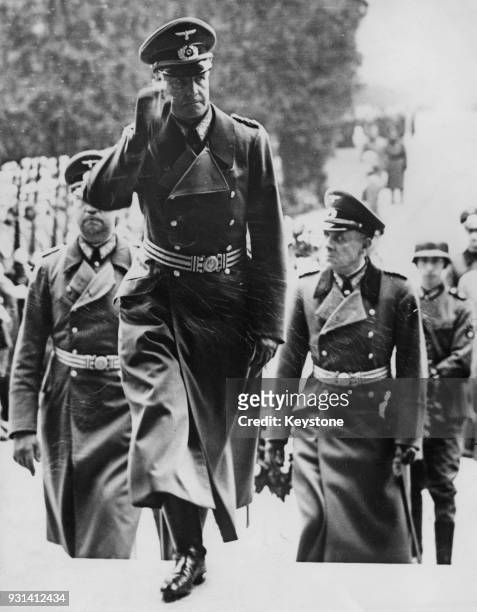 General Walther von Brauchitsch , the new Commander-in-Chief of the German Army, arrives at the mausoleum of Kaiser Wilhelm I in the Charlottenburg...