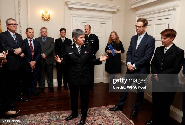 Metropolitan Police Commissioner Cressida Dick thanks attendees, including MP Tobias Ellwood , who recieved a bravery award in recognition for his...