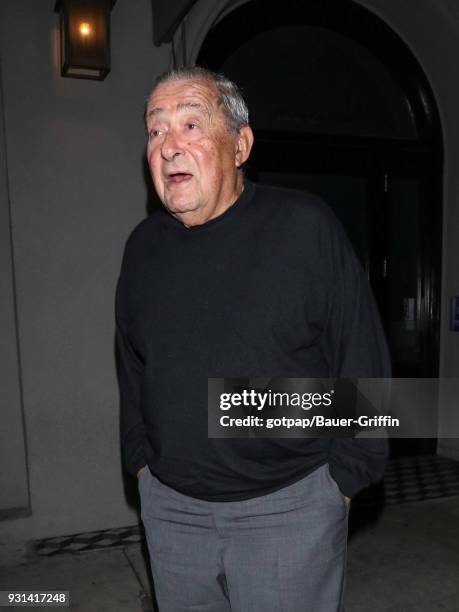 Bob Arum is seen on March 12, 2018 in Los Angeles, California.