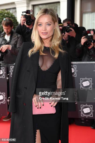 Laura Whitmore attends the TRIC Awards 2018 held at the Grosvenor House Hotel on March 13, 2018 in London, England.