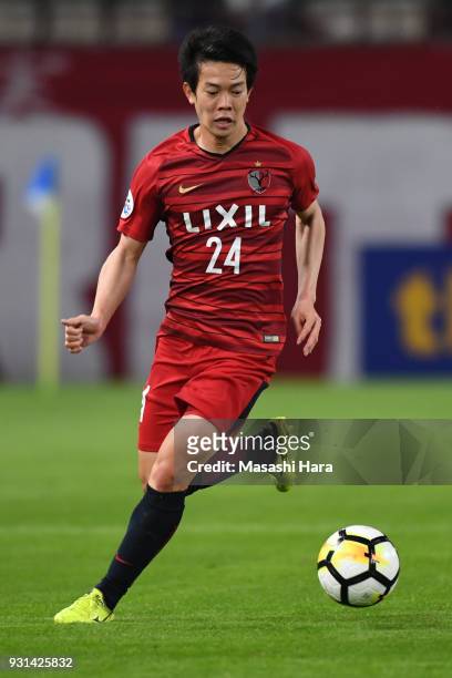 Yukitoshi Ito of Kashima Antlers in action during the AFC Champions League Group H match between Kashima Antlers and Sydney FC at Kashima Soccer...