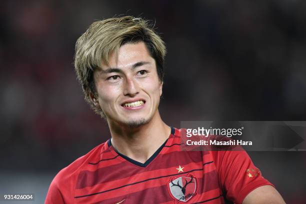Yuma Suzuki of Kashima Antlers looks on during the AFC Champions League Group H match between Kashima Antlers and Sydney FC at Kashima Soccer Stadium...