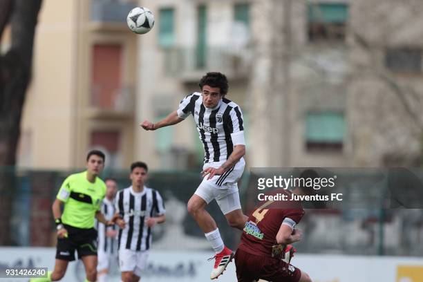 Sandro Kulenovic of Juventus in action during the Viareggio Cup match between Juventus U19 snd Rijeka U19 at Stadio Torquato Bresciani on March 13,...