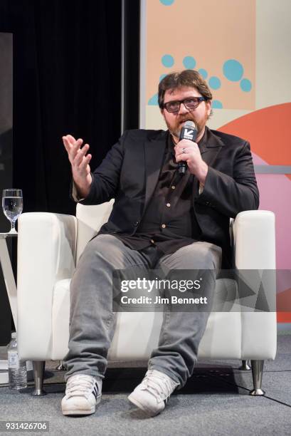 Writer Ernest Cline discusses his work during SXSW Interactive session "A Conversation with Ernest Cline" on March 12, 2018 in Austin, Texas.