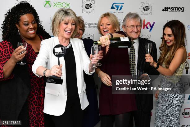 Chris Steele , Ruth Langsford , Alison Hammond , Alice Beer with the Daytime Programme Award for This Morning during the 2018 TRIC Awards at the...