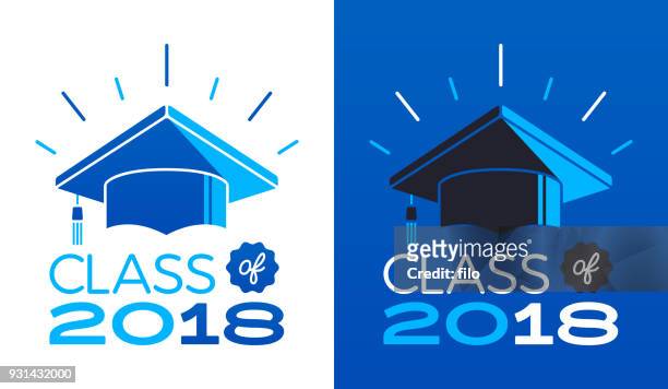class of 2018 - education building stock illustrations