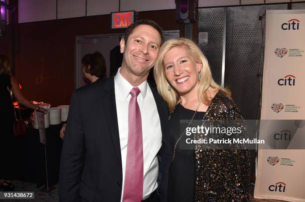 Adam Goodman and Kate Goodman attend NYU Langone's Playing for Pediatrics Winter Game Night at The Ziegfeld Ballroom on March 8, 2018 in New York...