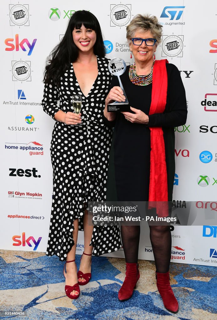 Michelle Hemsley and Prue Leith with the award for Food Programme