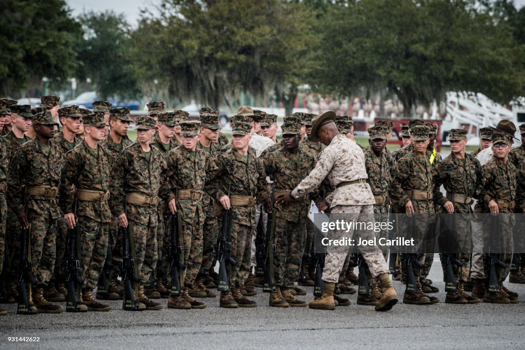 Marine Corps basisopleiding op Parris Island (South Carolina)