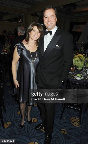 Hon. Harry Herbert and wife attend the Cartier Racing Awards at Claridges on November 17, 2009 in London, England.