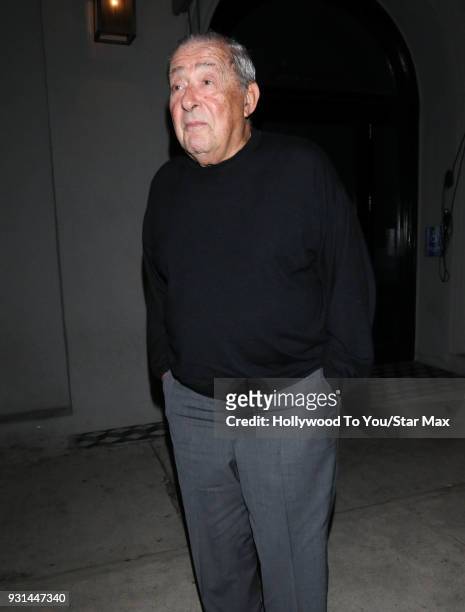 Bob Arum is seen on March 12, 2018 in Los Angeles, California.