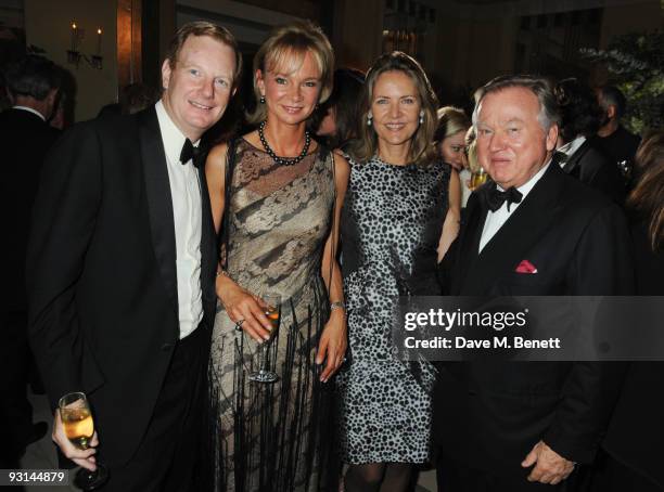 Earl of Derby, Countess of Derby, Carla Bamberger and Sir Anthony Bamford attend the Cartier Racing Awards at Claridges on November 17, 2009 in...