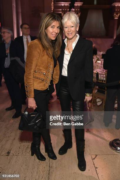 Editor in Chief of Elle Magazine Nina Garcia and Chief Content Officer for Hearst Magazines Joanna Coles attend the Ellie Awards 2018 on March 13,...