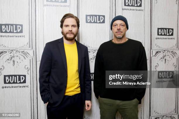 Actor Daniel Bruhl and film director Jose Padilha visit BUILD to discuss the new film, "7 Days in Entebbe" at Build Studio on March 13, 2018 in New...