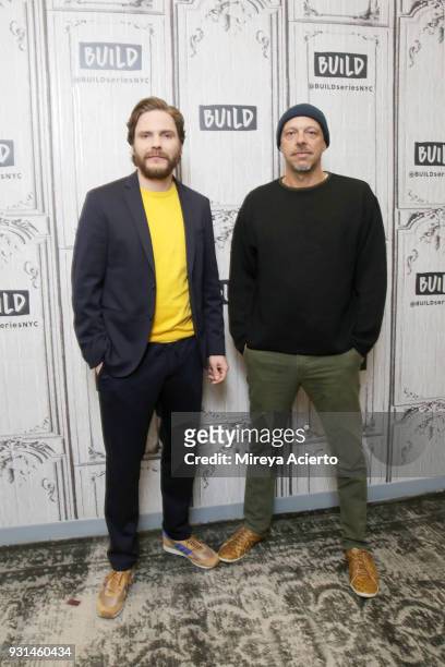 Actor Daniel Bruhl and film director Jose Padilha visit BUILD to discuss the new film, "7 Days in Entebbe" at Build Studio on March 13, 2018 in New...