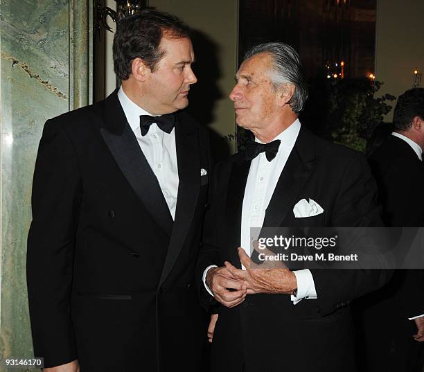 Hon. Harry Herbert and Arnaud Bamberger attend the Cartier Racing Awards at Claridges on November 17, 2009 in London, England.