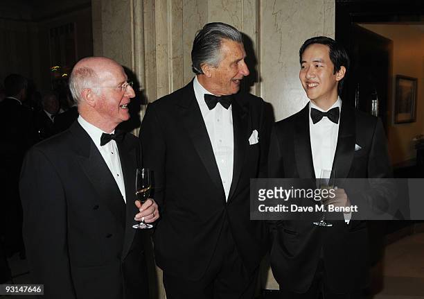 John Oxx, Arnaud Bamberger and Christopher Tsui attend the Cartier Racing Awards at Claridges on November 17, 2009 in London, England.