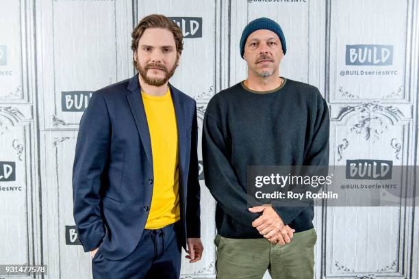 Daniel Bruehl and Jose Padilha discuss "7 Days in Entebbe" at Build Studio on March 13, 2018 in New York City.