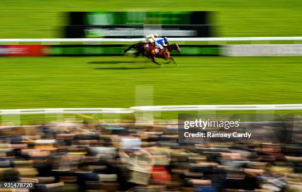 Cheltenham , United Kingdom - 13 March 2018; Coo Star Sivola, with Lizzie Kelly up, crosses the finish post ahead of Shantou Flyer, with James Bowen...