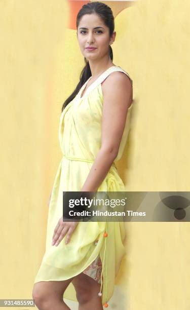 Bollywood actress Katrina Kaif poses during a profile shoot, in New Delhi.