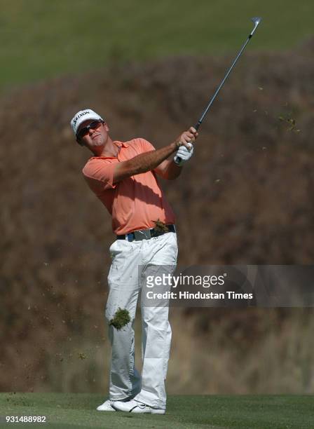 Mark Brown of New Zealand, in action during 3rd round of Johnnie Walker Classic Golf Championship at DLF in Gurgaon.