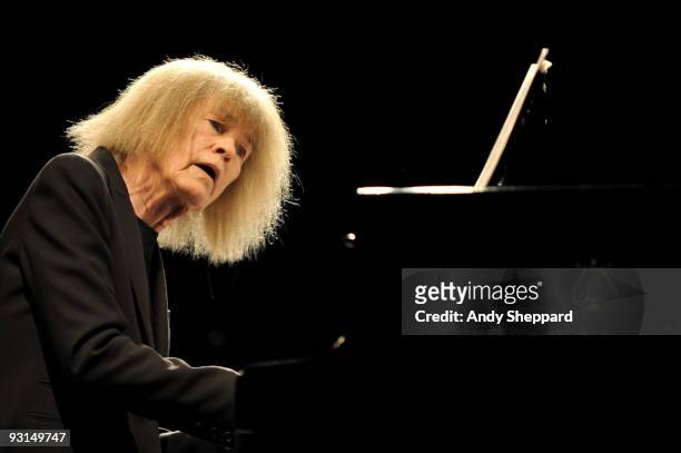 Carla Bley of Carla Bley & The Lost Chords performs on stage at Queen Elizabeth Hall as part of the London Jazz Festival 2009 on November 17, 2009 in...