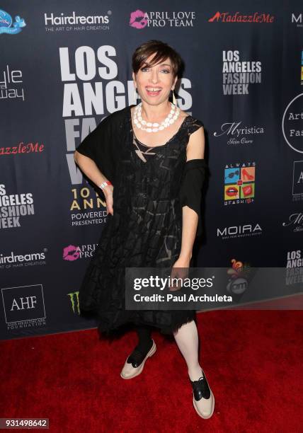 Actress Naomi Grossman attends the Domingo Zapata Fashion Show at the Los Angeles Fashion Week 10th season anniversary at The MacArthur on March 12,...