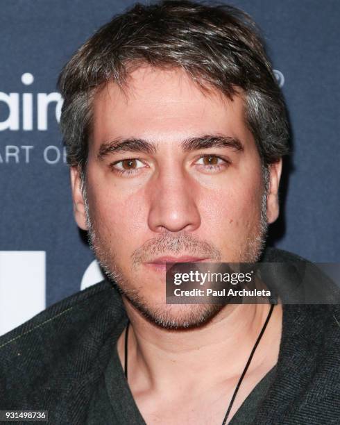 Actor Alberto Ammann attends the Domingo Zapata Fashion Show at the Los Angeles Fashion Week 10th season anniversary at The MacArthur on March 12,...