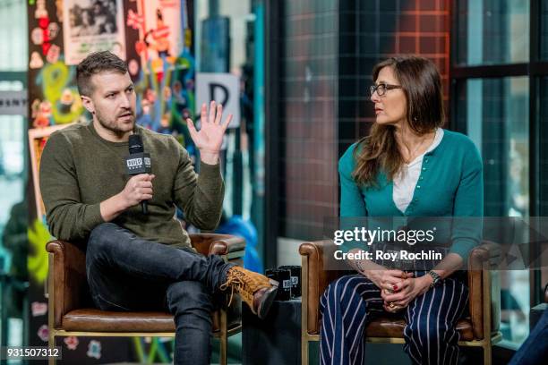 Damon Cardasis and Rebecca Miller discuss "Arthur MIller: Writer" with the Build Series at Build Studio on March 13, 2018 in New York City.