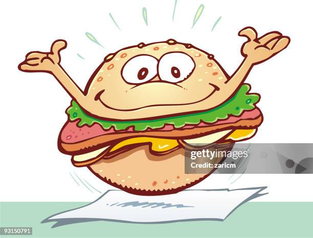hamburger - ham salad stock illustrations