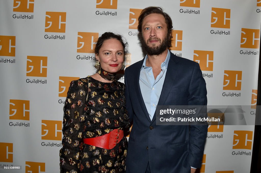 Yelena Yemchuk and Ebon Moss-Bachrach attend the Guild Hall's 33rd