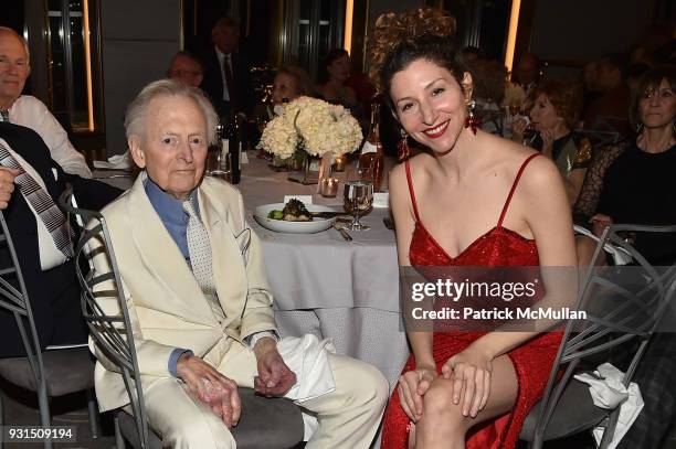 Tom Wolfe and Iris Smyles attend the Guild Hall's 33rd Annual Academy of the Arts Awards at The Rainbow Room on March 5, 2018 in New York City.