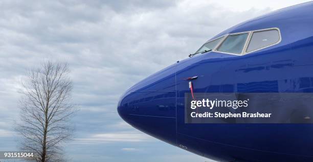 The10,000th 737 jet, a 737 MAX 8, is pictured at Boeing factory on March 13, 2018 in Renton, Washington. The first 737 was delivered in 1967.