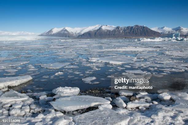 laguna glaciale - sciogliere foto e immagini stock