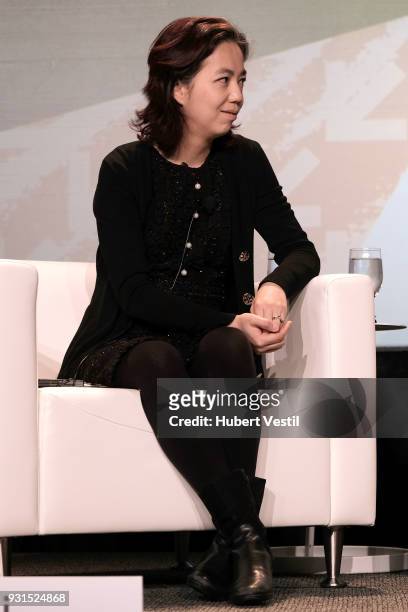 Dr. Fei-Fei Li speaks onstage at Democratizing AI for Individuals & Organizations during SXSW at Austin Convention Center on March 13, 2018 in...