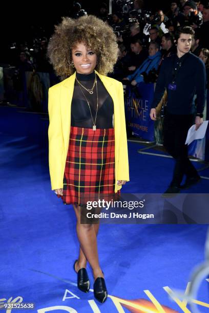 Fleur East attends the European Premiere of 'A Wrinkle In Time' at BFI IMAX on March 13, 2018 in London, England.