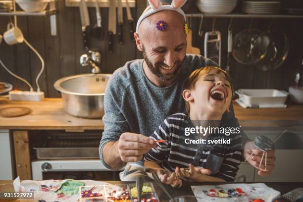 great moments in family life - easter decoration home stock pictures, royalty-free photos & images