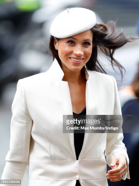 Meghan Markle attends the 2018 Commonwealth Day service at Westminster Abbey on March 12, 2018 in London, England.
