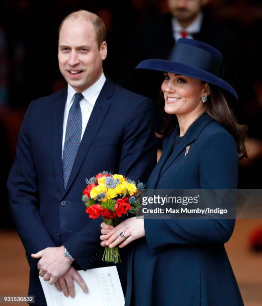 Prince William, Duke of Cambridge and Catherine, Duchess of Cambridge attend the 2018 Commonwealth Day service at Westminster Abbey on March 12, 2018...