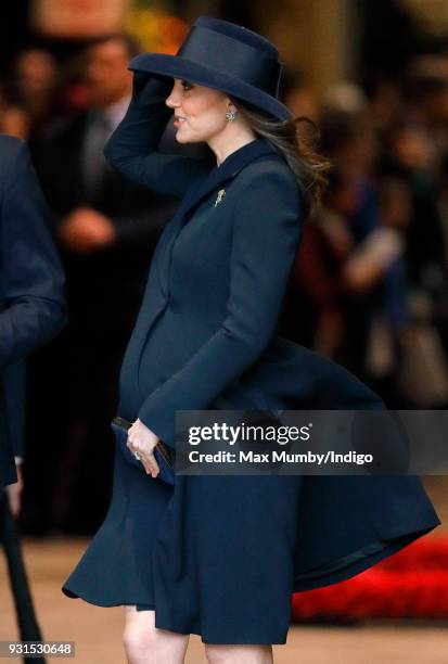 Catherine, Duchess of Cambridge attends the 2018 Commonwealth Day service at Westminster Abbey on March 12, 2018 in London, England.