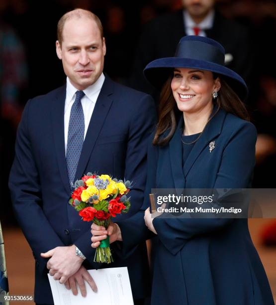 Prince William, Duke of Cambridge and Catherine, Duchess of Cambridge attend the 2018 Commonwealth Day service at Westminster Abbey on March 12, 2018...