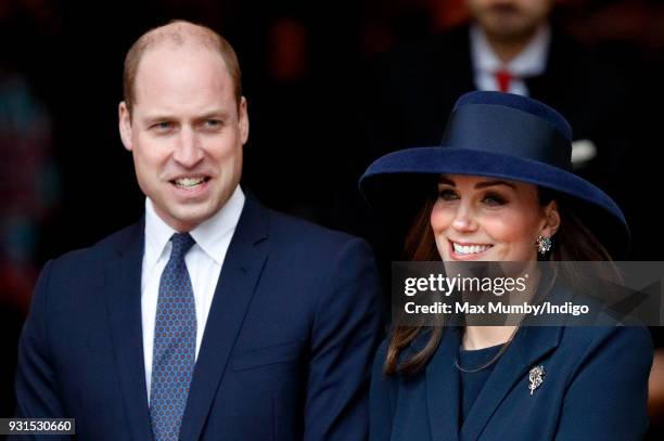 Prince William, Duke of Cambridge and Catherine, Duchess of Cambridge attend the 2018 Commonwealth Day service at Westminster Abbey on March 12, 2018...