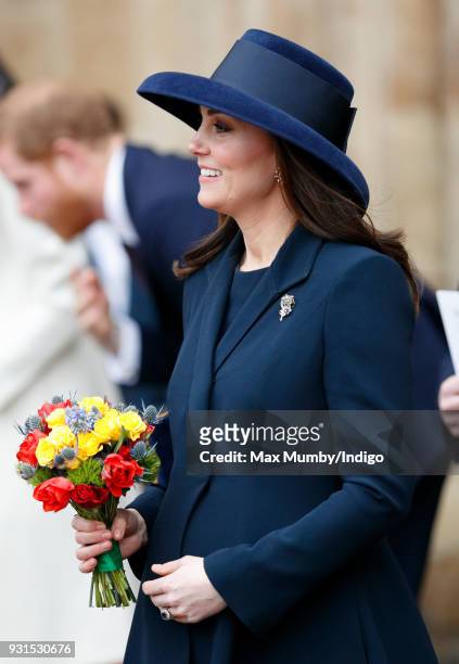 Catherine, Duchess of Cambridge attends the 2018 Commonwealth Day service at Westminster Abbey on March 12, 2018 in London, England.