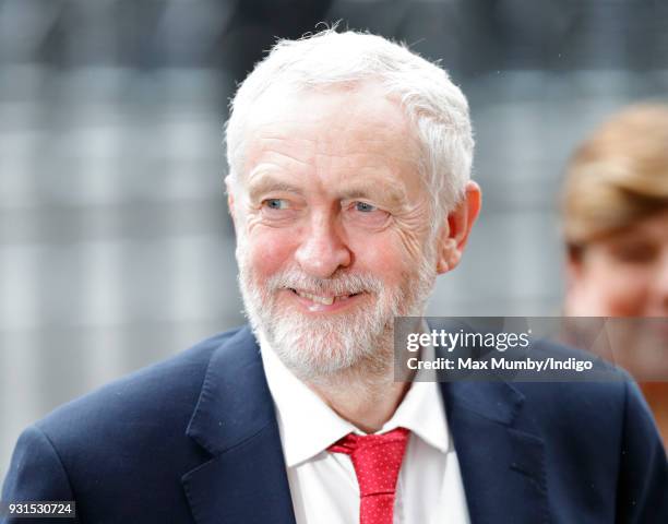 Jeremy Corbyn attends the 2018 Commonwealth Day service at Westminster Abbey on March 12, 2018 in London, England.
